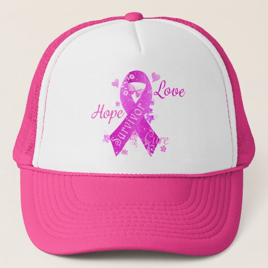 Survivor Love Hope Cure Trucker Pet (Voorkant)