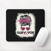 Survivor Messine Bun Breast Cancer Awareness Pink  Muismat (Met muis)
