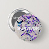SURVIVOR (Mod Butterfly Style)-BUTTON Ronde Button 5,7 Cm (Voorkant /achterkant)