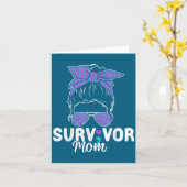 Survivor Mom - Semicolon Suicide Prevention Awaren Kaart (Gele Bloem)