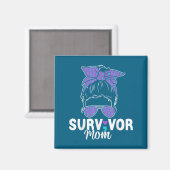Survivor Mom - Semicolon Suicide Prevention Awaren Magneet (Voorkant / Achterkant)