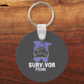 Survivor Mom - Semicolon Suicide Prevention Awaren Sleutelhanger (Voorkant)