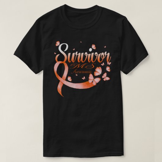 Survivor MS  Awareness Butterfly T-shirt (Design voorkant)