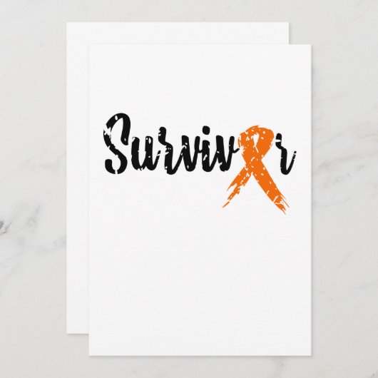 Survivor Oranje lintje Leukemie Bewustheid Save The Date (Voorkant / Achterkant)