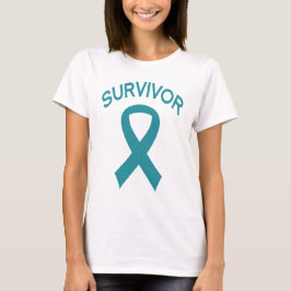 Survivor Ovarian Cancer Blauwgroen T-shirt