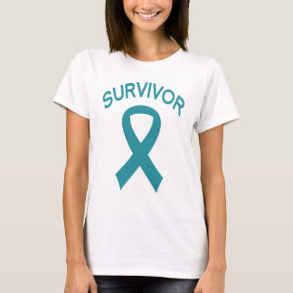 Survivor Ovarian Cancer Blauwgroen T-shirt