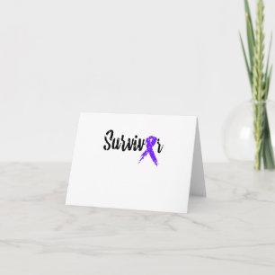 Survivor Paarse Ribbon Breast Cancer Bewustheid