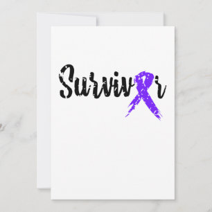 Survivor Paarse Ribbon Breast Cancer Bewustheid Save The Date