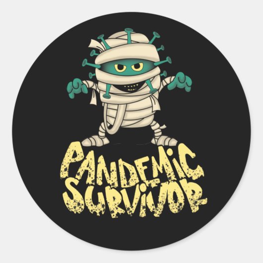 Survivor, Pandemic Survivor, Ronde Sticker (Voorkant)