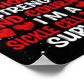 Survivor Peace Hope Love Sikkelcelziekte bewust Poster (Hoek)