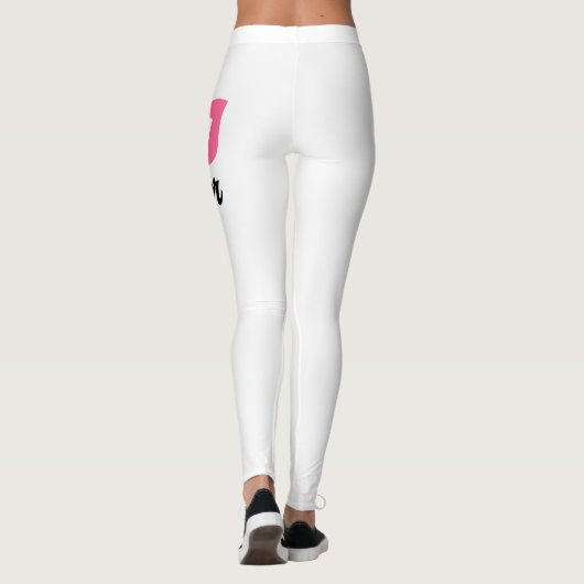Survivor Pink Ribbon Breast Cancer Bewustheid Leggings (Achterkant)