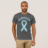 Survivor Prostate Cancer Blue Ribbon t-shirt (Voorkant volledig)