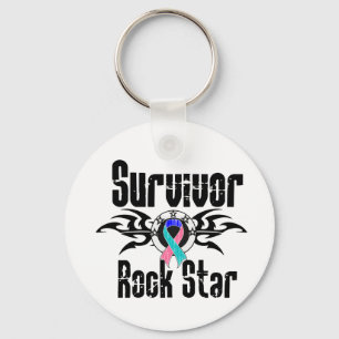 Survivor Rock Star - Thyroid Cancer Survivor Sleutelhanger