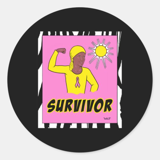 Survivor Ronde Sticker (Voorkant)