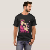 Survivor Rosie Riveter Breast Cancer Awareness T-shirt (Voorkant volledig)