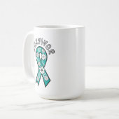 Survivor SA Teal Awareness Ribbon Koffiemok (Voorkant links)