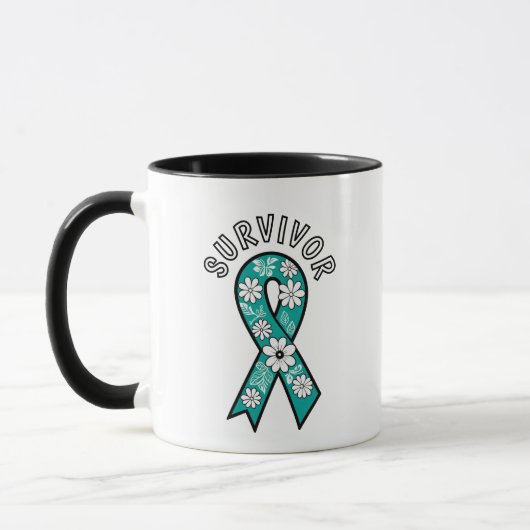 Survivor SA Teal Awareness Ribbon Mok (Links)
