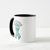 Survivor SA Teal Awareness Ribbon Mok (Voorkant links)