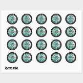 Survivor SA Teal Awareness Ribbon Ronde Sticker (Vel)