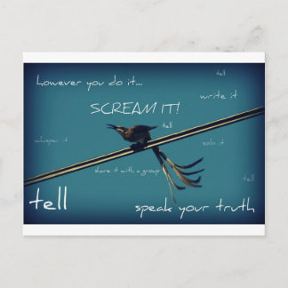 Survivor, Speak Your Truth, Bird on Wire Briefkaart