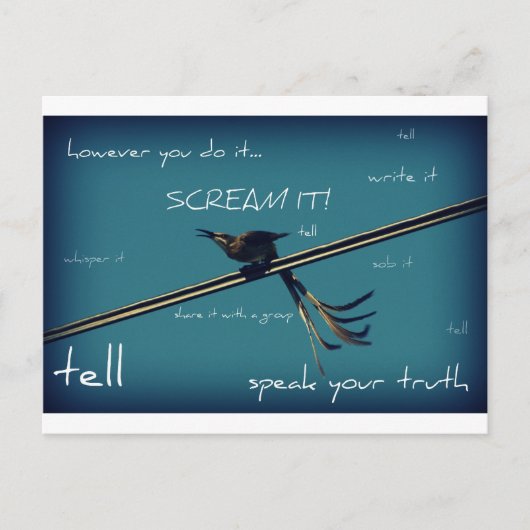Survivor, Speak Your Truth, Bird on Wire Briefkaart (Voorkant)