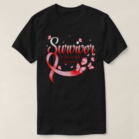 Survivor Stroke Awareness Butterfly T-shirt (Design voorkant)