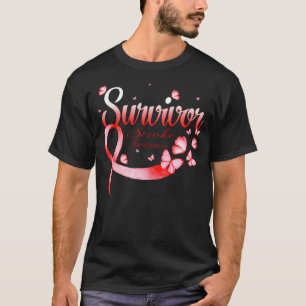 Survivor Stroke Awareness Butterfly T-shirt