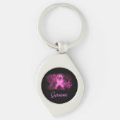 Survivor, support breast cancer awareness sleutelhanger (Voorkant)