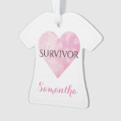 Survivor T-shirt kerstversiering, aanpasbaarR Ornament (voorkant)