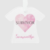Survivor T-shirt kerstversiering, aanpasbaarR Ornament (voorkant)