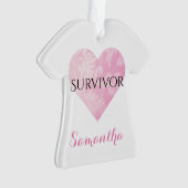 Survivor T-shirt kerstversiering, aanpasbaarR Ornament (voorkant)