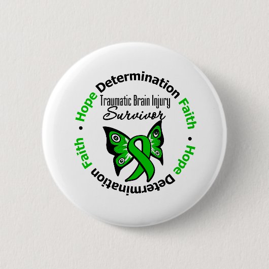 Survivor Traumatic Brain Injury v2 Ronde Button 5,7 Cm (Voorkant)