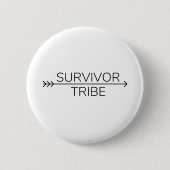 Survivor Tribe Logos (zwart) Ronde Button 5,7 Cm (Voorkant)