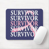 Survivor Whimsical Collage Breast Cancer Muismat (Met muis)