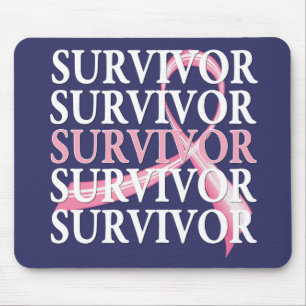 Survivor Whimsical Collage Breast Cancer Muismat