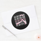 Survivor Whimsical Collage Breast Cancer Ronde Sticker (Envelop)