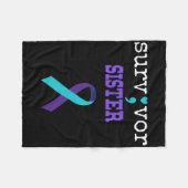 Survivor Zuster Semicolon Gift Suicide Prevention Fleece Deken (Voorkant (Horizontaal))