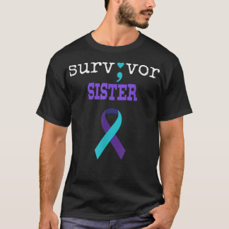 Survivor Zuster Semicolon Gift Suicide Prevention T-shirt