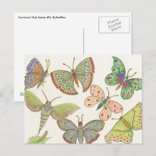 Survivors Hub Series #4 Butterflies Briefkaart (Voorkant / Achterkant)