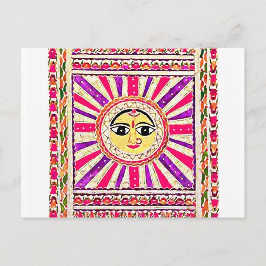 Surya Hindu Sun God Briefkaart (Voorkant)