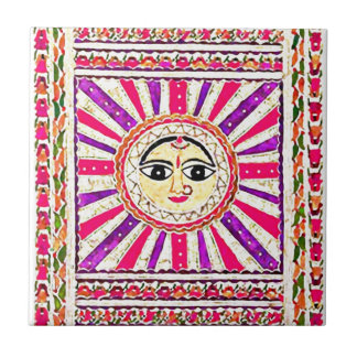 Surya Hindu Sun God Tegeltje