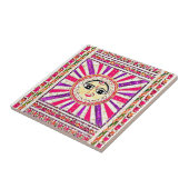 Surya Hindu Sun God Tegeltje (Zijkant)