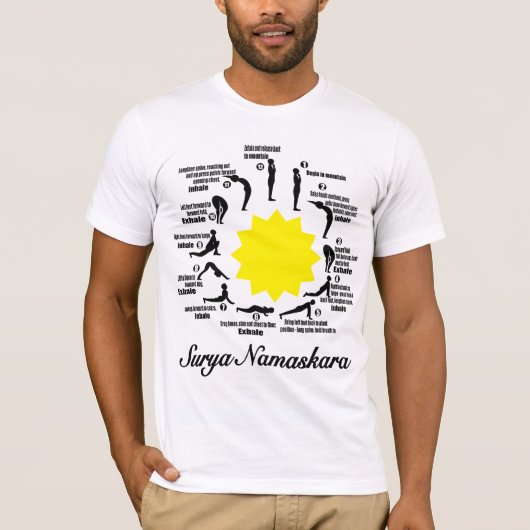 surya namaskara yoga - shirt voor bewustwording (Voorkant)