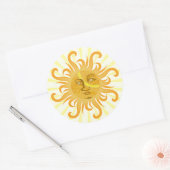 Suryadev: De zon Ronde Sticker (Envelop)