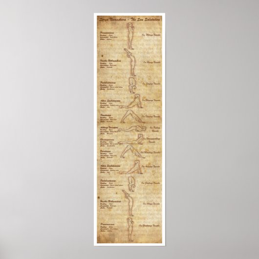 Suryanamaskara - de zonsopgang - portret poster (Voorkant)