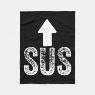 Sus spel idk bro bruh meme grappige video gamer 1 fleece deken