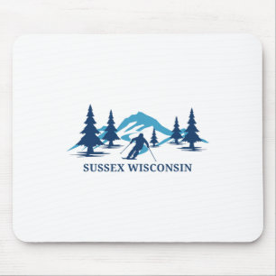 Sus Wisconsin Ski Resort Skien Skiër Muismat