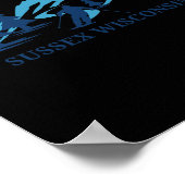 Sus Wisconsin Ski Resort Skiër Poster (Hoek)