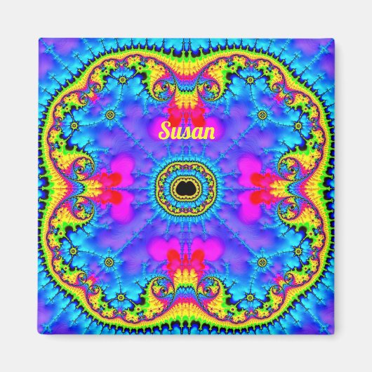 SUSAN ~ 3D Fractal Design Fluoro Shades Magnet (Voorkant)
