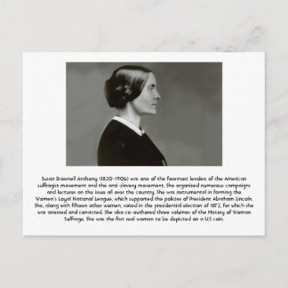 Susan B. Anthony - feminist Briefkaart